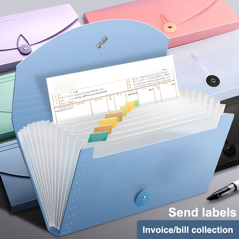 Expandable Accordion File Folder 13 Pockets - 13 مجلد ملفات قابل للتوسيع بـ