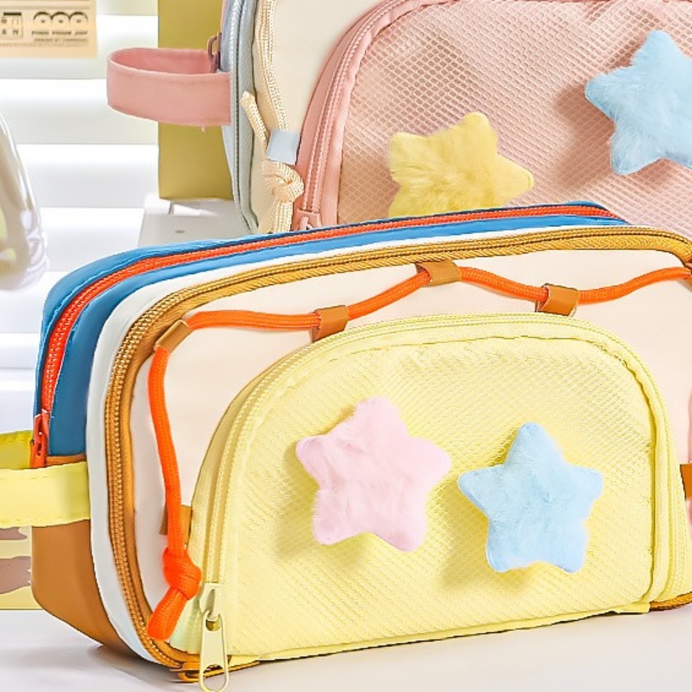 حقيبة أدوات مكتبية متعددة الطب - مراجعة Aesthetic Large Pencil Case Pouch وسعره