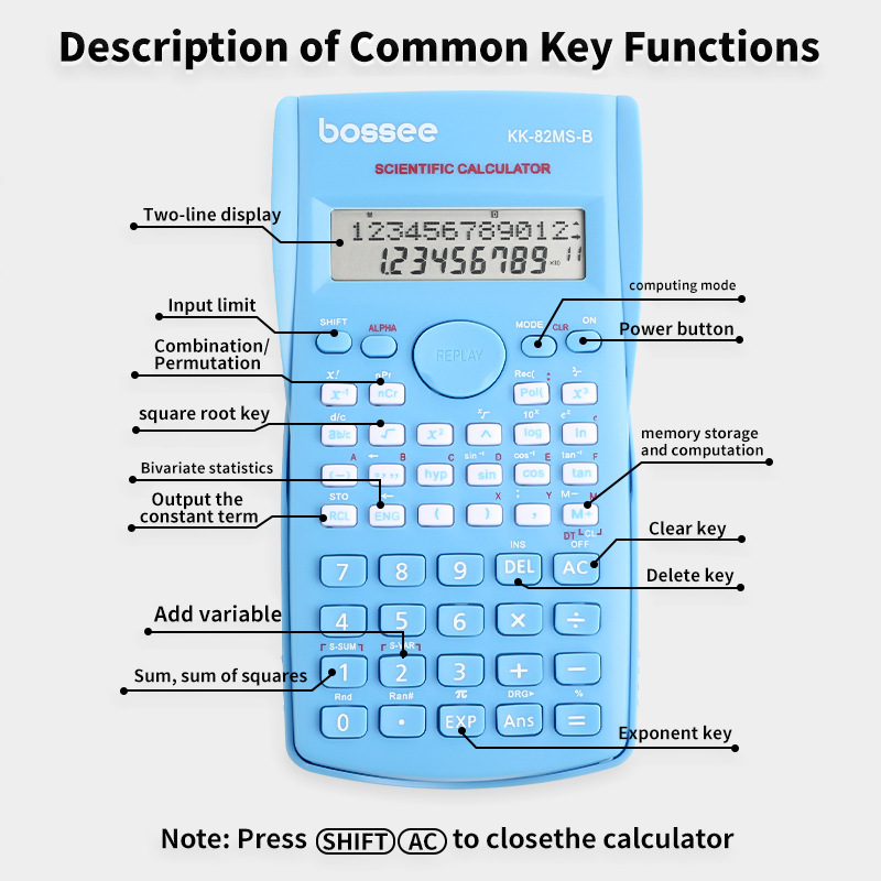 آلة حاسبة علمية بـ 240 وظيفة،  - مراجعة Scientific Calculator For Secondary School وسعره
