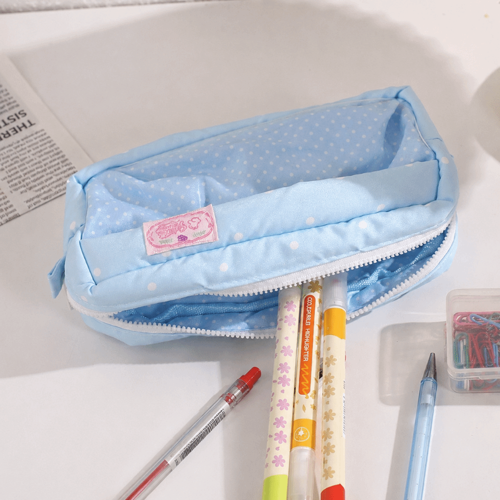 حافظة أقلام رصاص بتصميم منقط ج - مراجعة Aesthetic Large Pencil Case Pouch وسعره