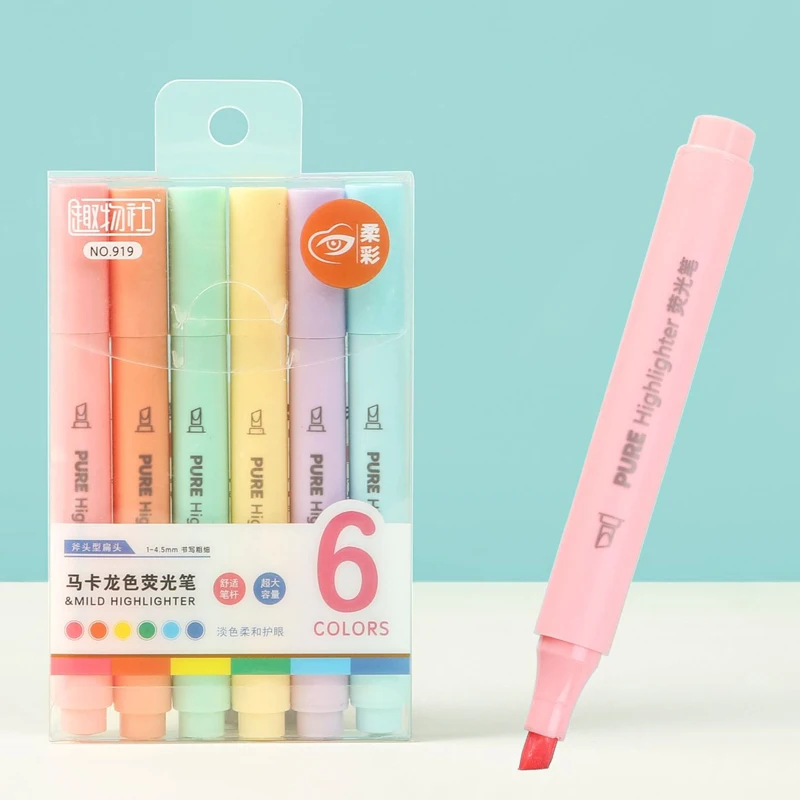 6 قطع من أقلام تحديد الباستيل  - مراجعة Pastel Highlighter Set Double Ended وسعره